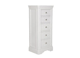 Mabel Bone Five Drawer Tall Chest